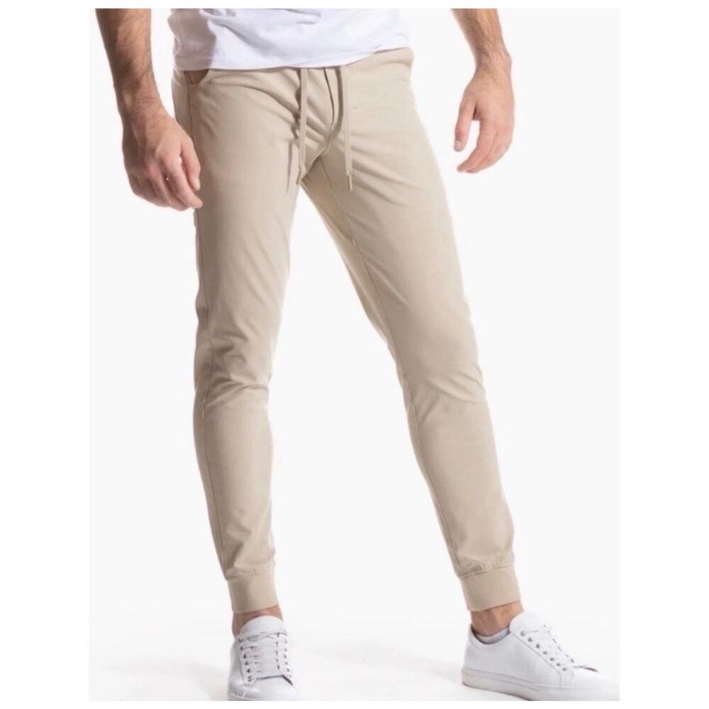 Birddogs Boom Boomstick Joggers Built-in Liner Medium Tan Khaki Drawstring Pant